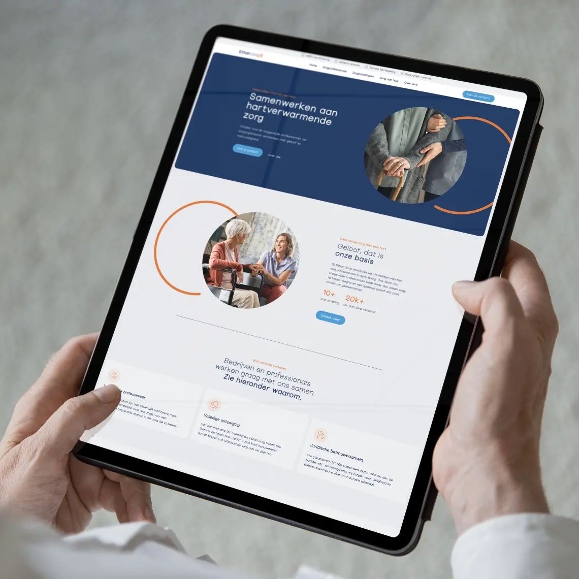 Branding en website voor Ethan Zorg