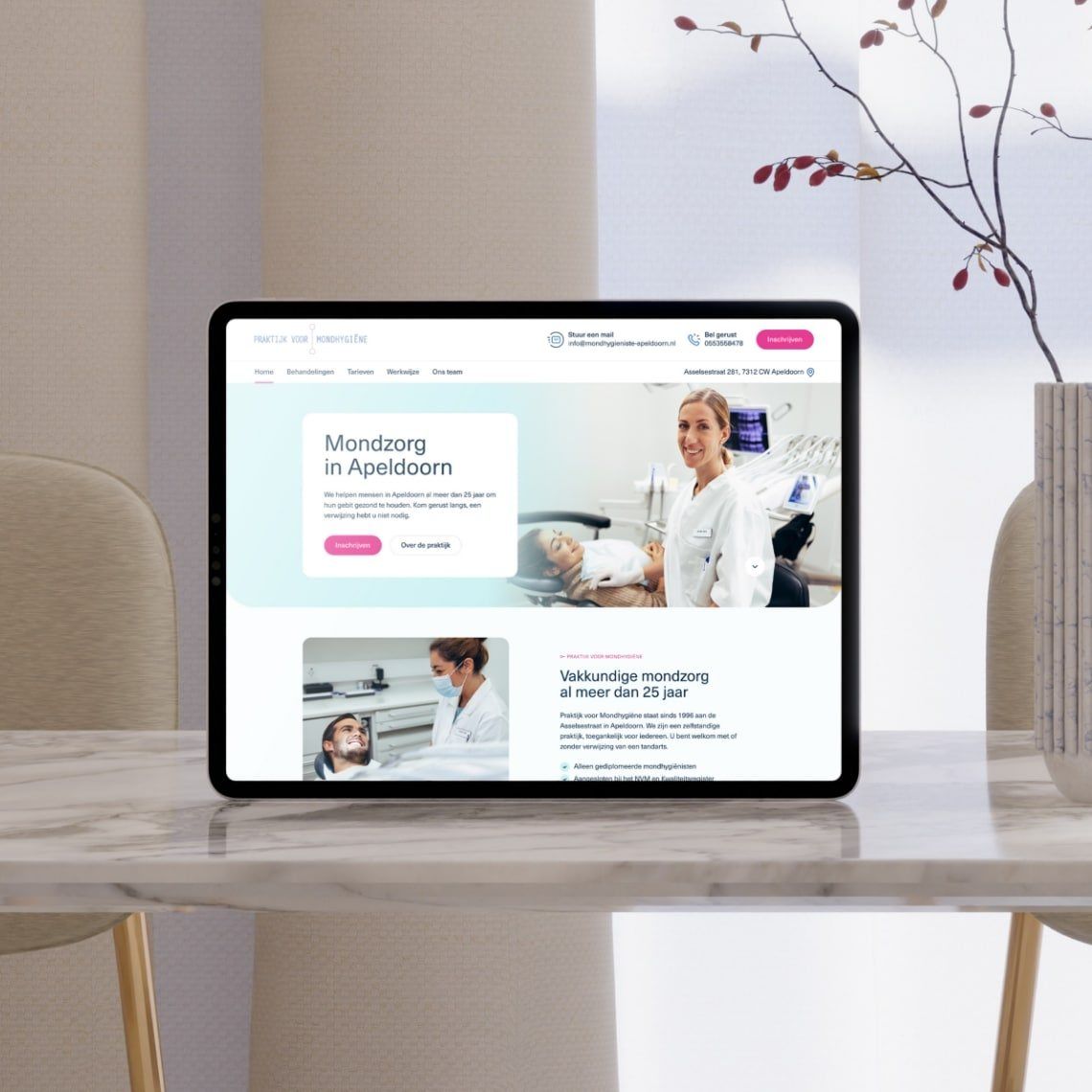 Website voor Praktijk voor Mondhygiëne