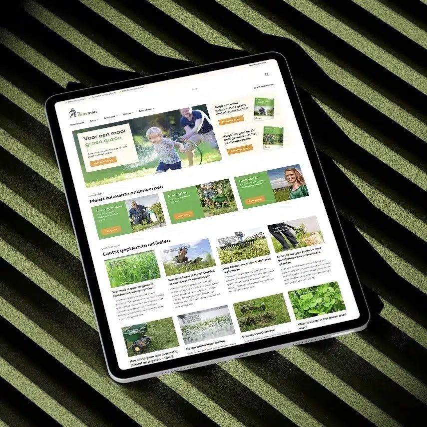 Branding, website, AI en campagne voor Van Grasman